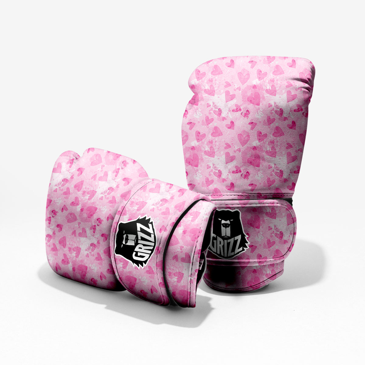 Pink Heart Cute Print Pattern Pro Boxing Glove