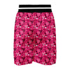 Pink Heart Valentine Print Pattern Boxing Shorts-grizzshop