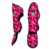 Pink Heart Valentine Print Pattern Muay Thai Shin Guards-grizzshop