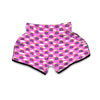 Pink Helicopter Print Pattern Muay Thai Boxing Shorts-grizzshop