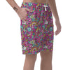 Pink Hippie Psychedelic Men's Shorts-grizzshop