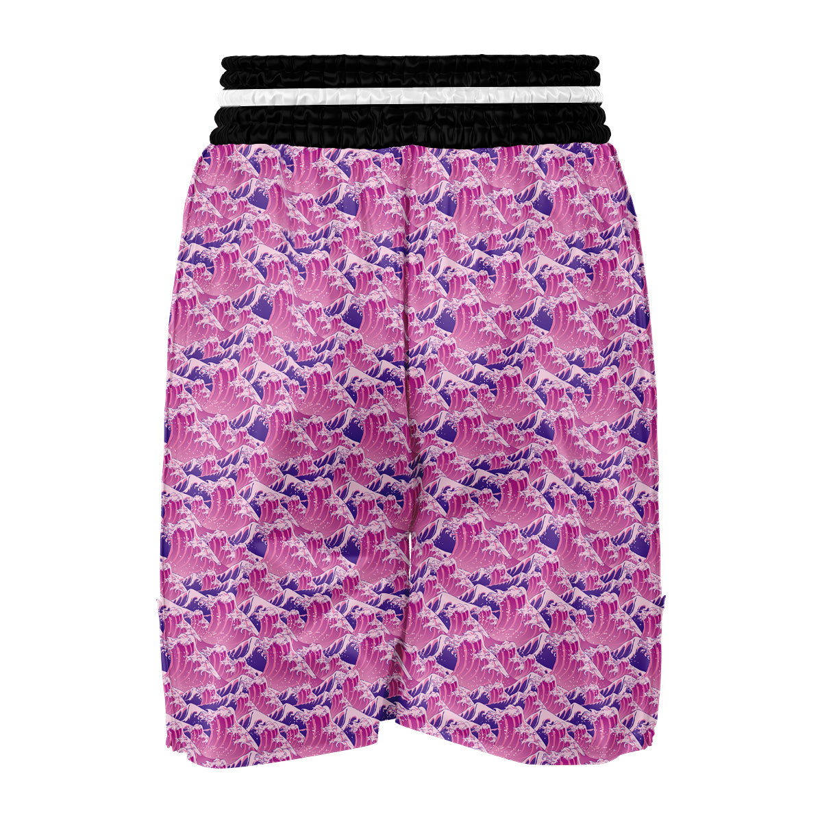 Pink Hokusai Print Pattern Boxing Shorts-grizzshop