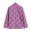 Pink Hokusai Print Pattern Men's Blazer-grizzshop