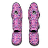 Pink Hokusai Print Pattern Muay Thai Shin Guards-grizzshop