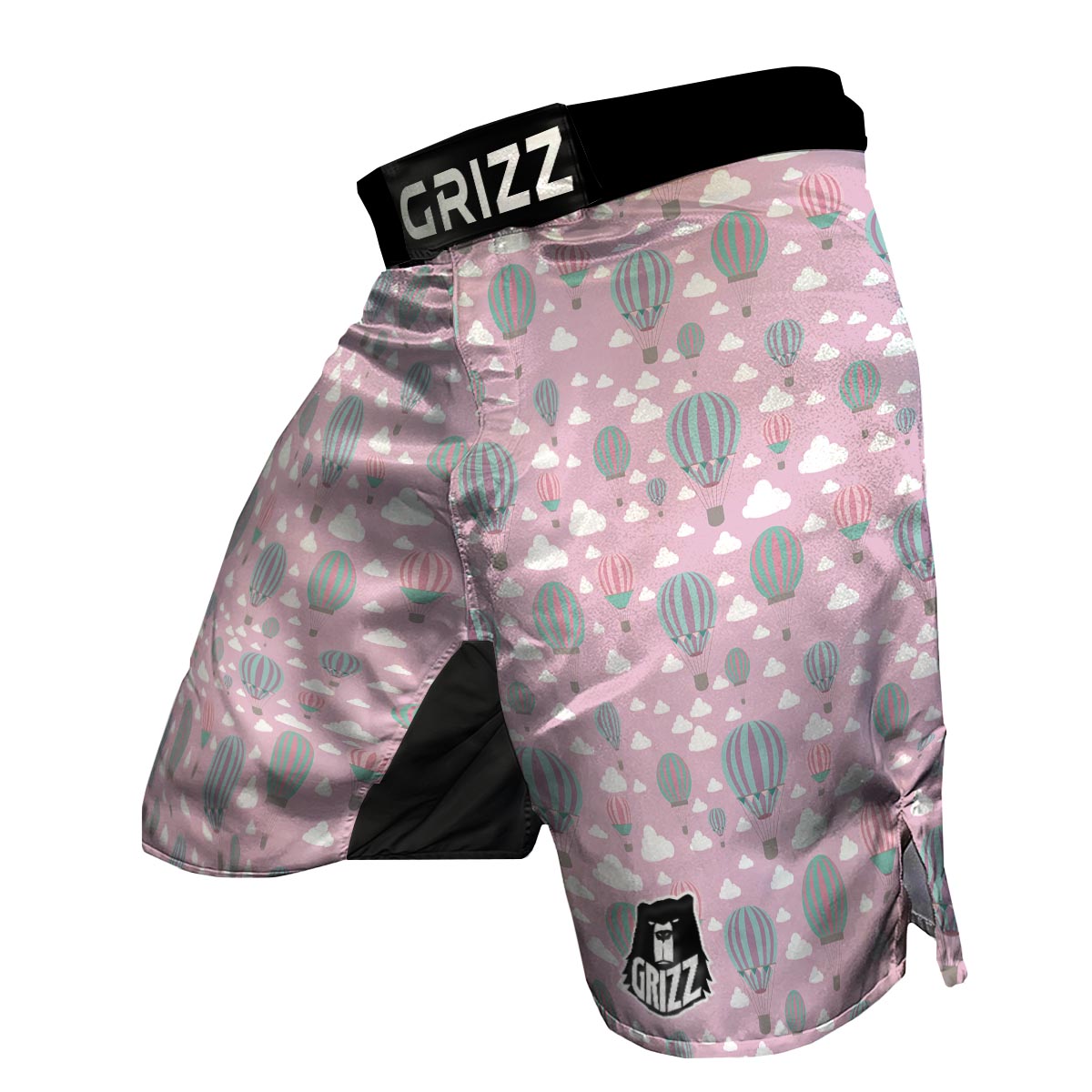 Pink Hot Air Balloon Pattern Print MMA Shorts-grizzshop