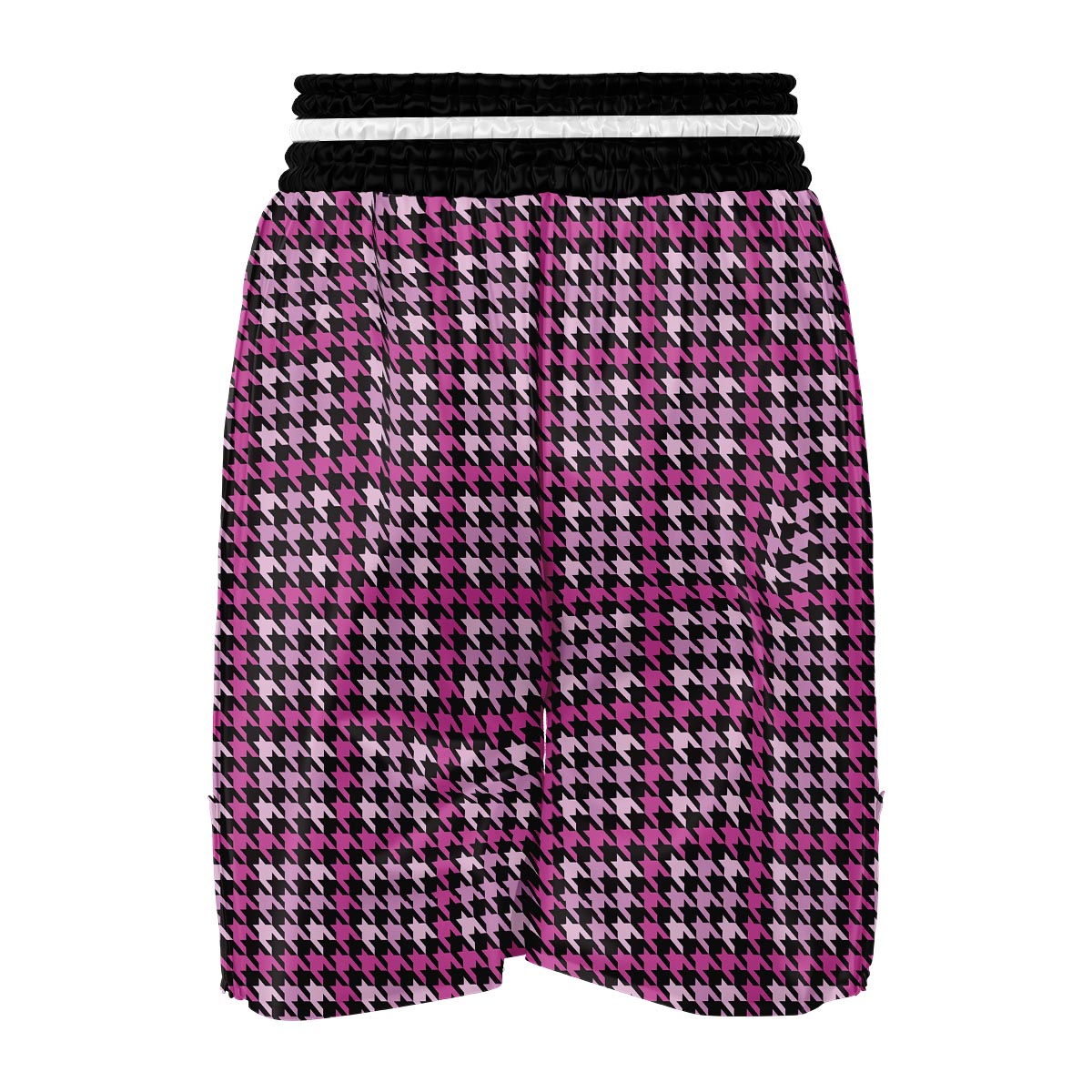 Pink Houndstooth Boxing Shorts-grizzshop