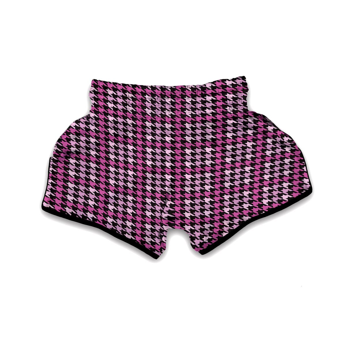 Pink Houndstooth Muay Thai Boxing Shorts-grizzshop