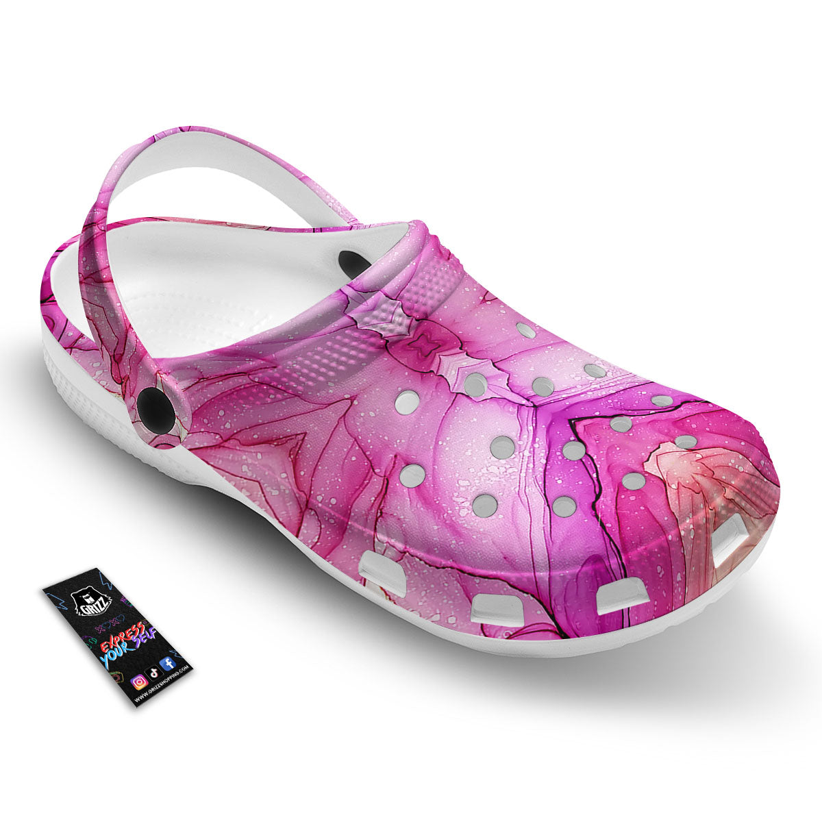 Pink Kaleidoscope Print Clog-grizzshop