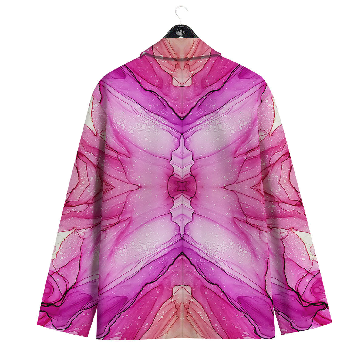 Pink Kaleidoscope Print Men's Sport Coat-grizzshop