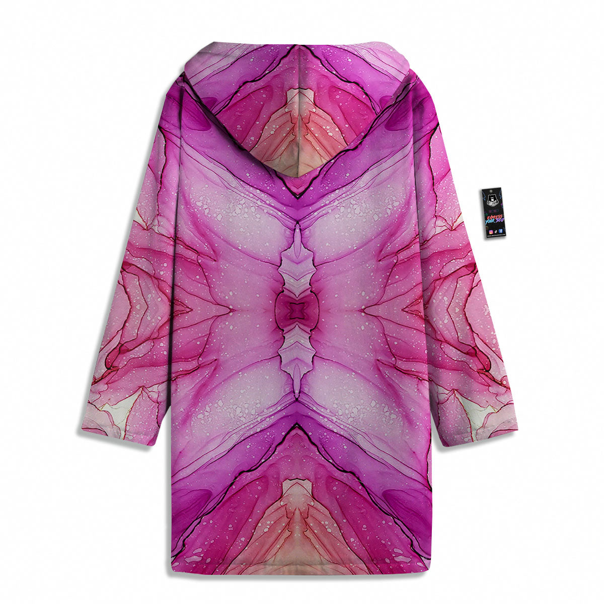 Pink Kaleidoscope Print Men's Windbreaker Jacket-grizzshop