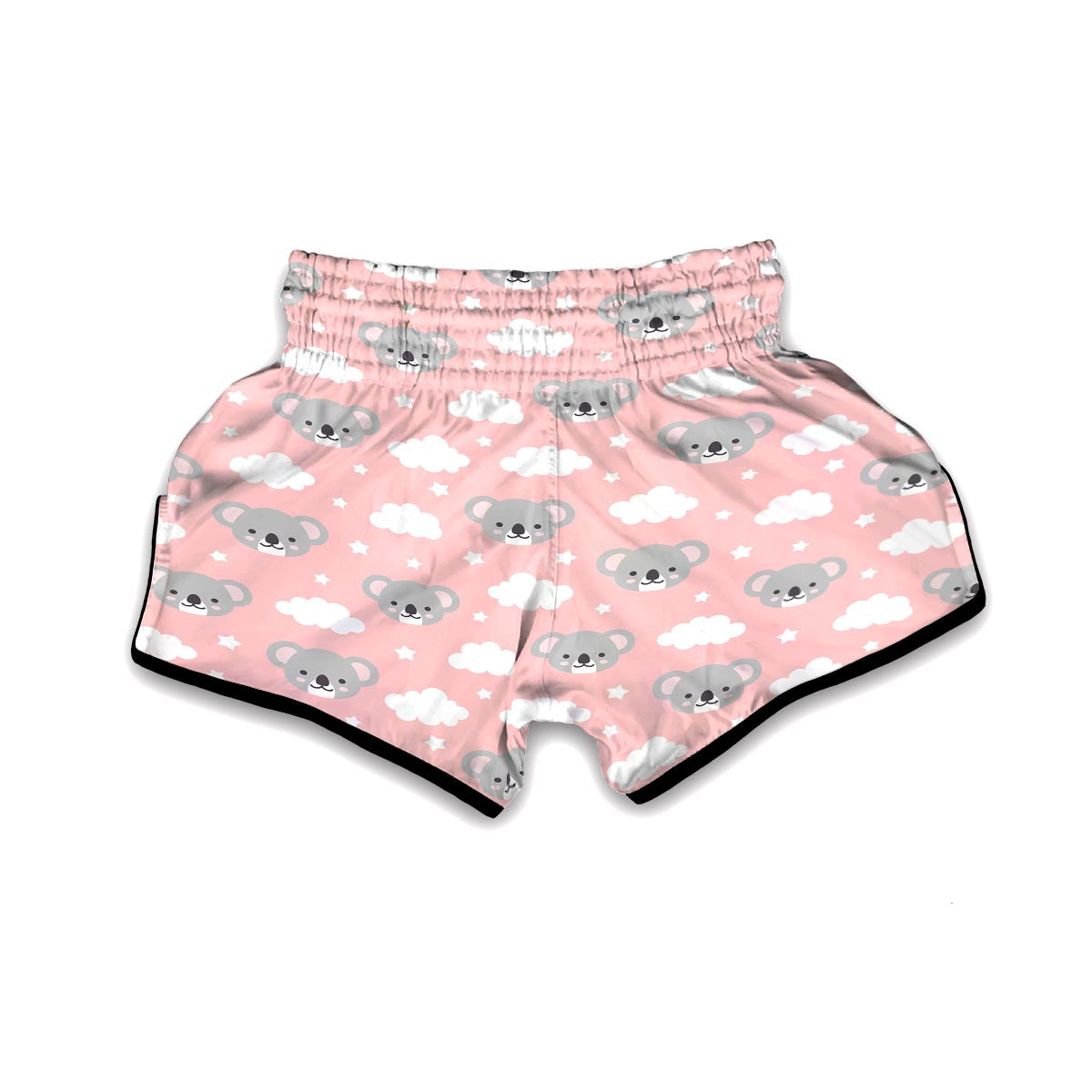 Pink Koala Pattern Print Muay Thai Boxing Shorts-grizzshop