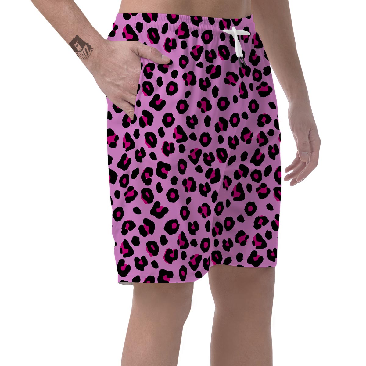 Pink Leopard Men's Shorts-grizzshop