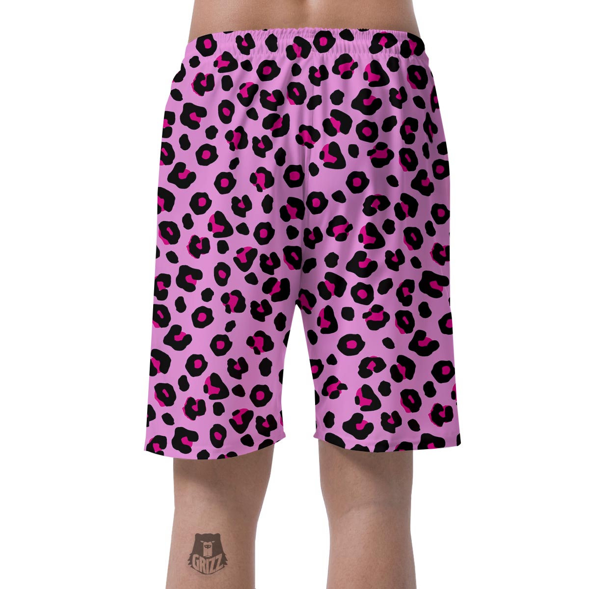 Pink Leopard Men's Shorts-grizzshop