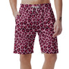 Pink Leopard Print Men's Shorts-grizzshop