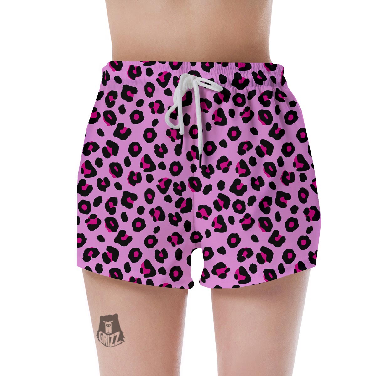 Pink Leopard Women's Shorts-grizzshop