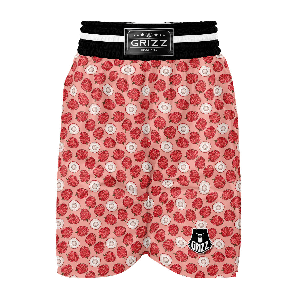 Pink Lychee Vintage Print Pattern Boxing Shorts-grizzshop