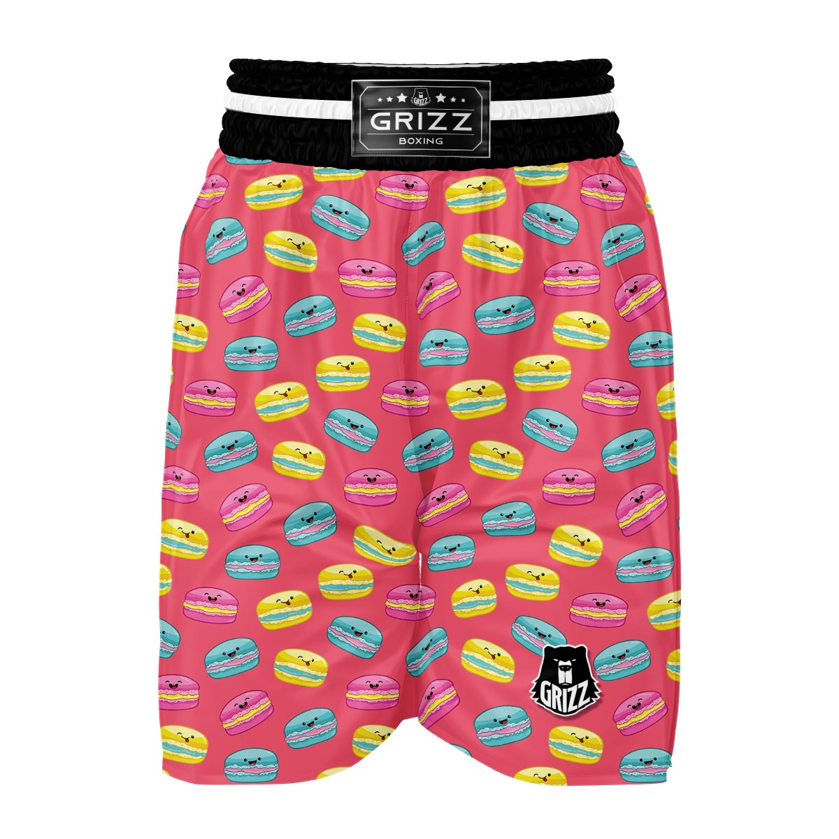 Pink Macaron Boxing Shorts-grizzshop