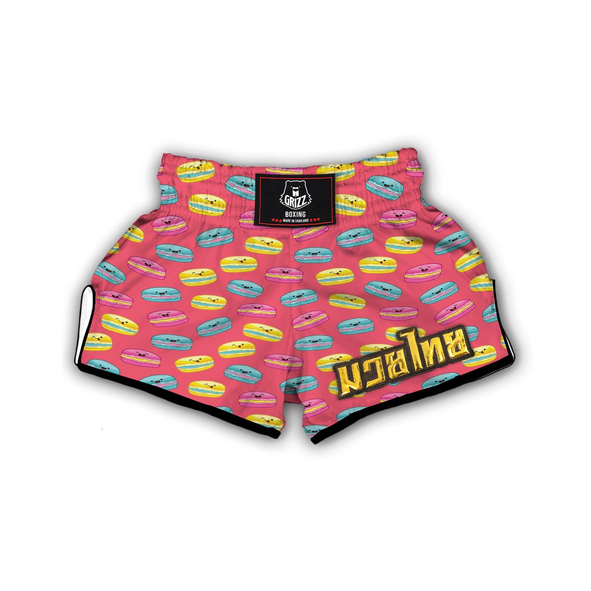 Pink Macaron Muay Thai Boxing Shorts-grizzshop