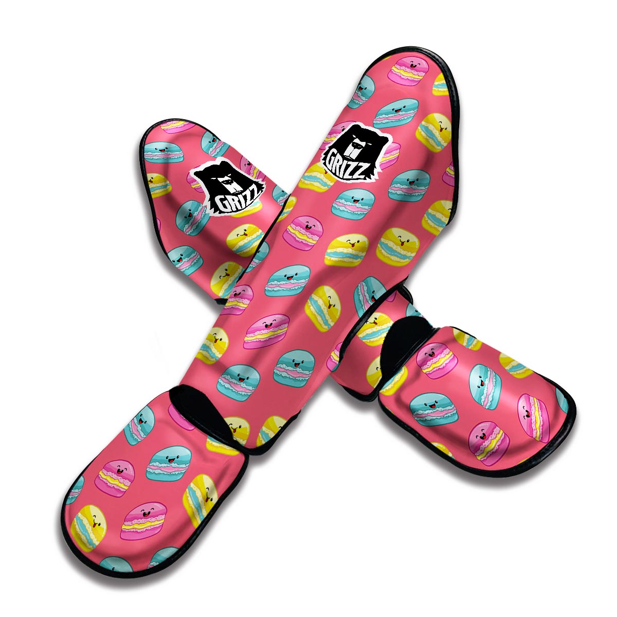 Pink Macaron Muay Thai Shin Guards-grizzshop