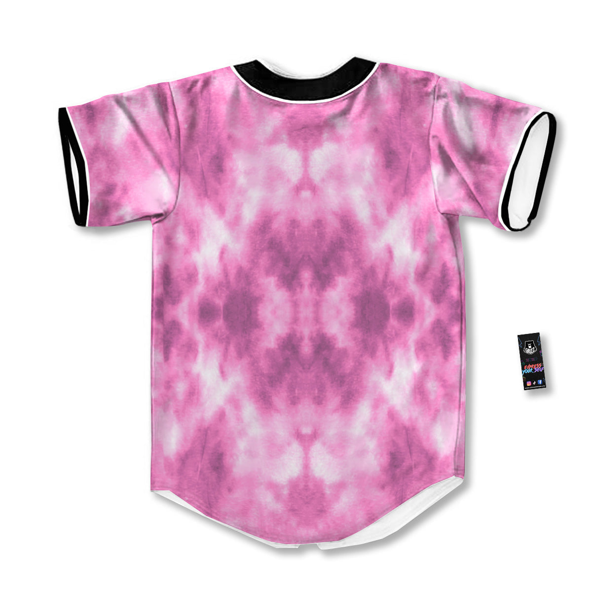 Pink Magenta Acrylic Print Pattern Baseball Jersey-grizzshop