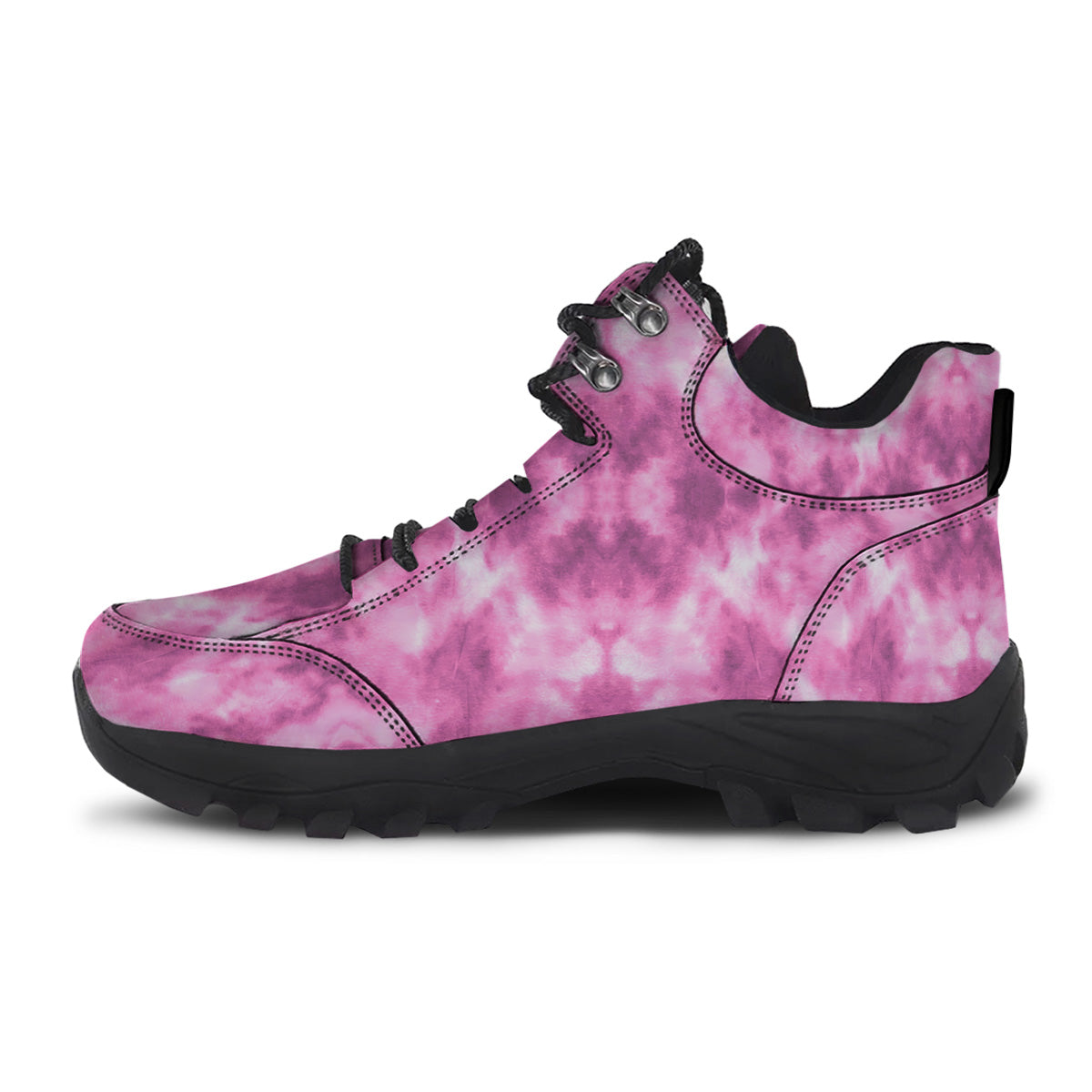 Pink Magenta Acrylic Print Pattern Hiking Shoes-grizzshop