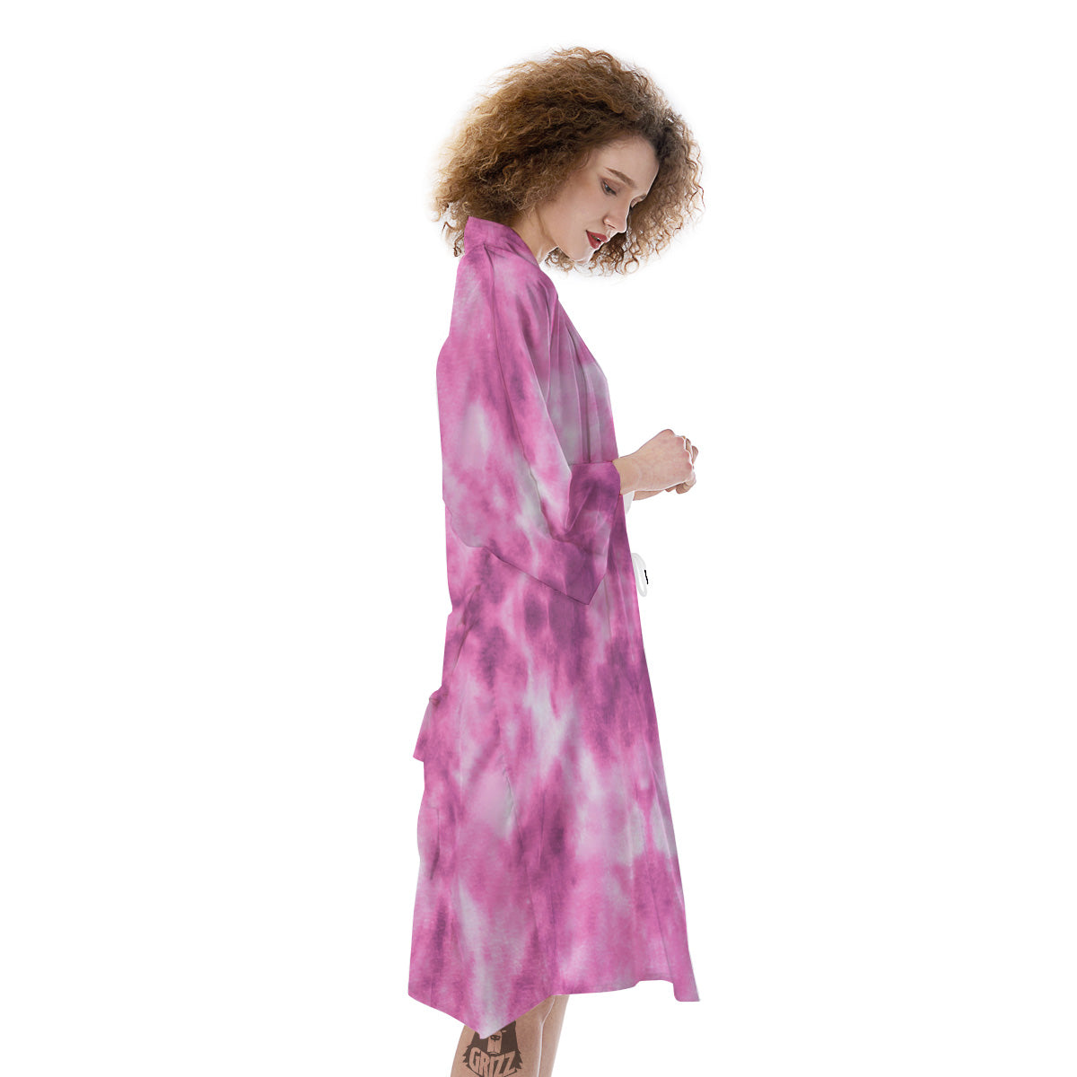 Pink Magenta Acrylic Print Pattern Kimono-grizzshop