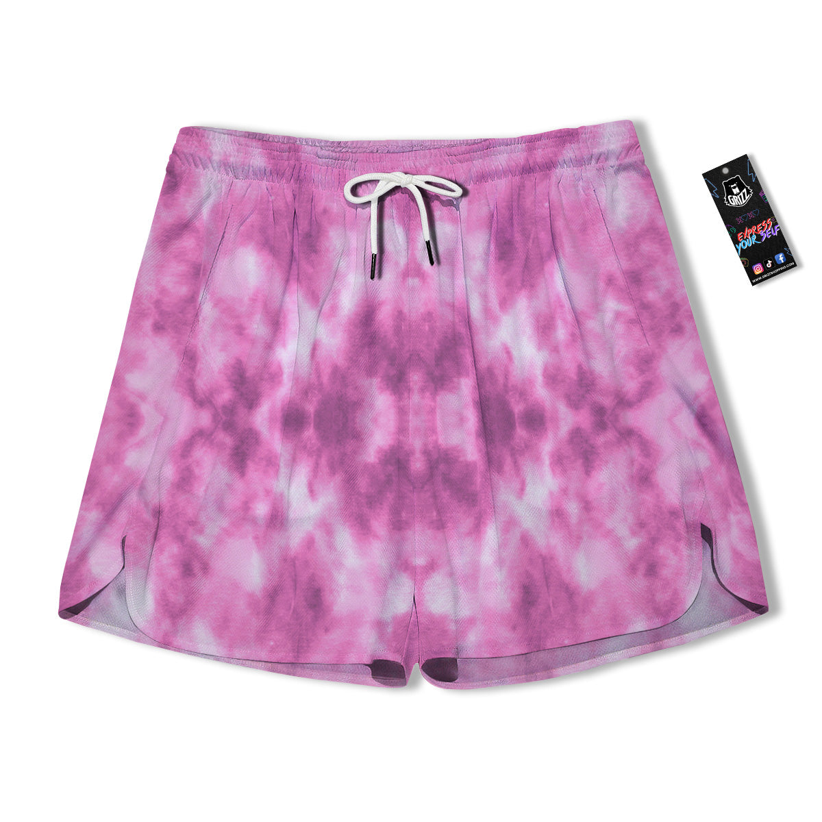 Pink Magenta Acrylic Print Pattern Men's Running Shorts-grizzshop