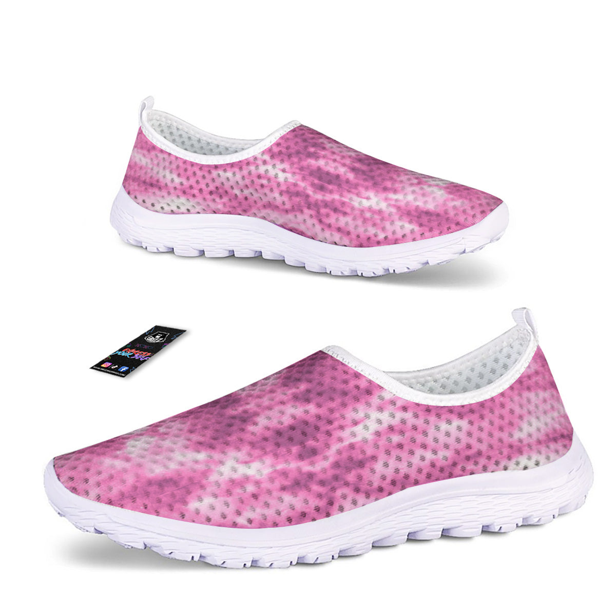 Pink Magenta Acrylic Print Pattern Nurse Shoes-grizzshop