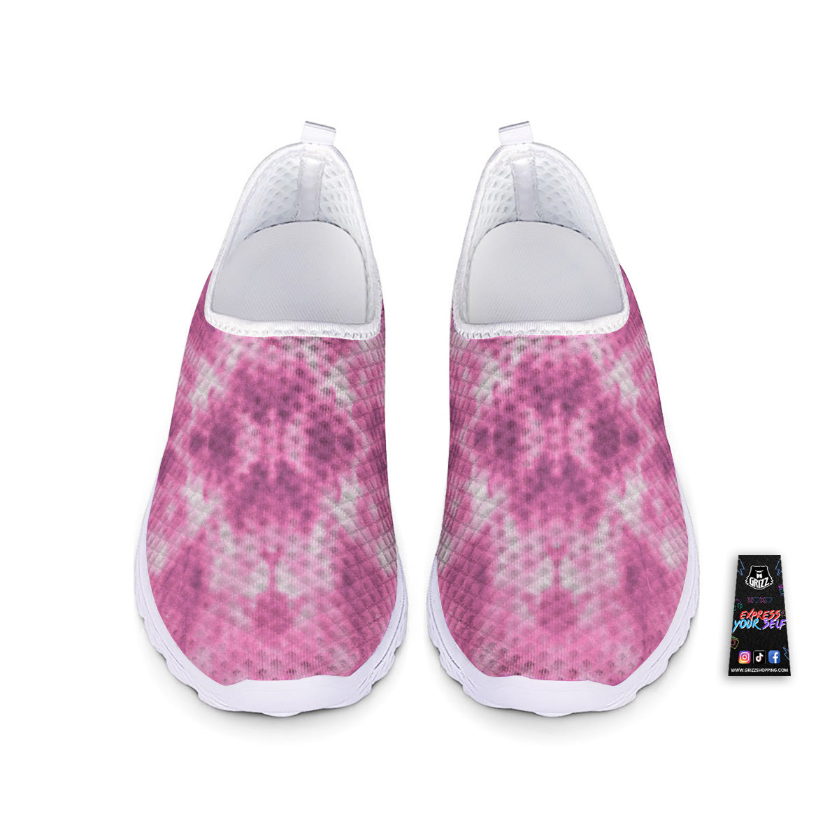 Pink Magenta Acrylic Print Pattern Nurse Shoes-grizzshop