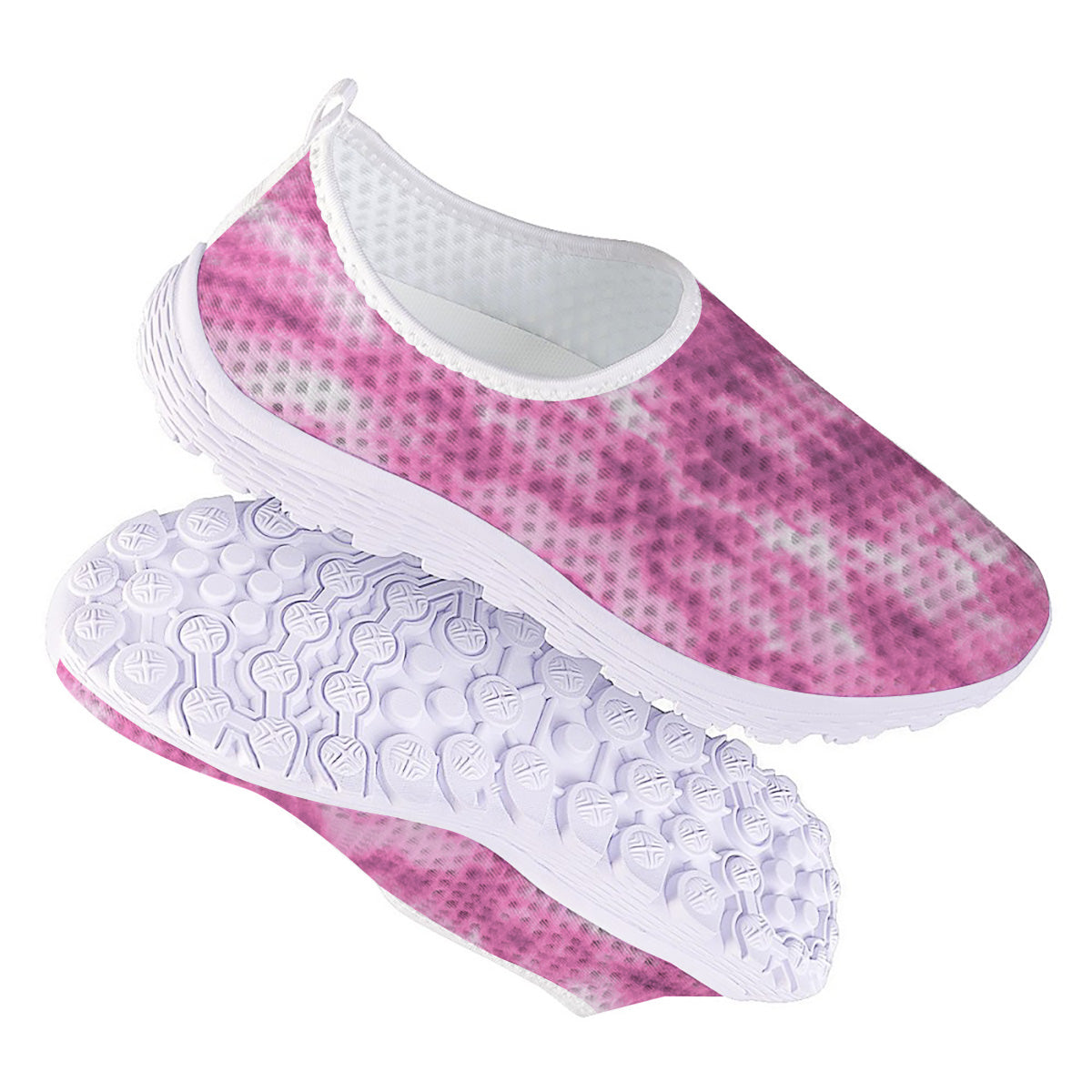 Pink Magenta Acrylic Print Pattern Nurse Shoes-grizzshop