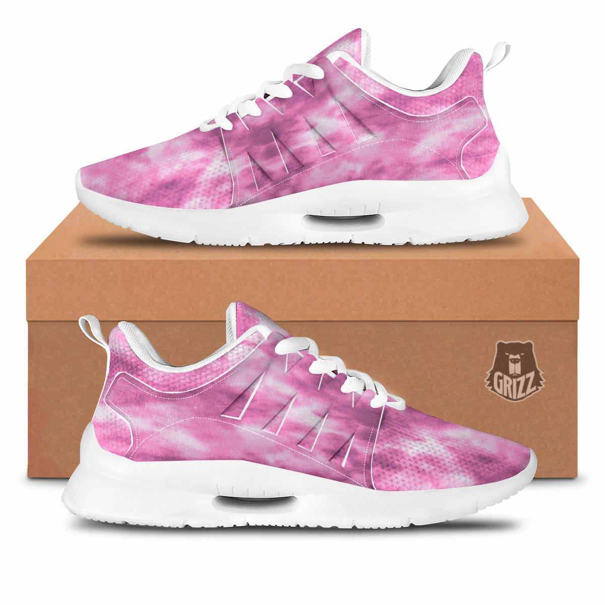 Pink Magenta Acrylic Print Pattern Tennis Shoes-grizzshop