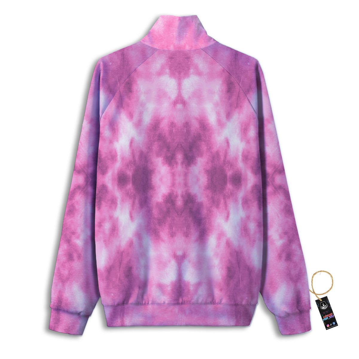 Pink Magenta Acrylic Print Pattern Track Jacket-grizzshop