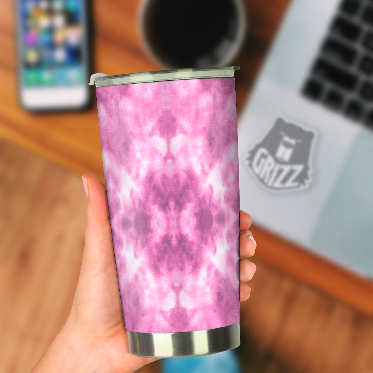 Pink Magenta Acrylic Print Pattern Tumbler-grizzshop