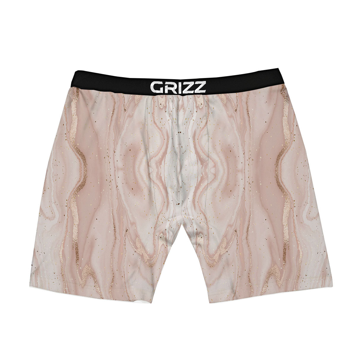 Pink Marble Print Pattern Boxer Briefs-grizzshop