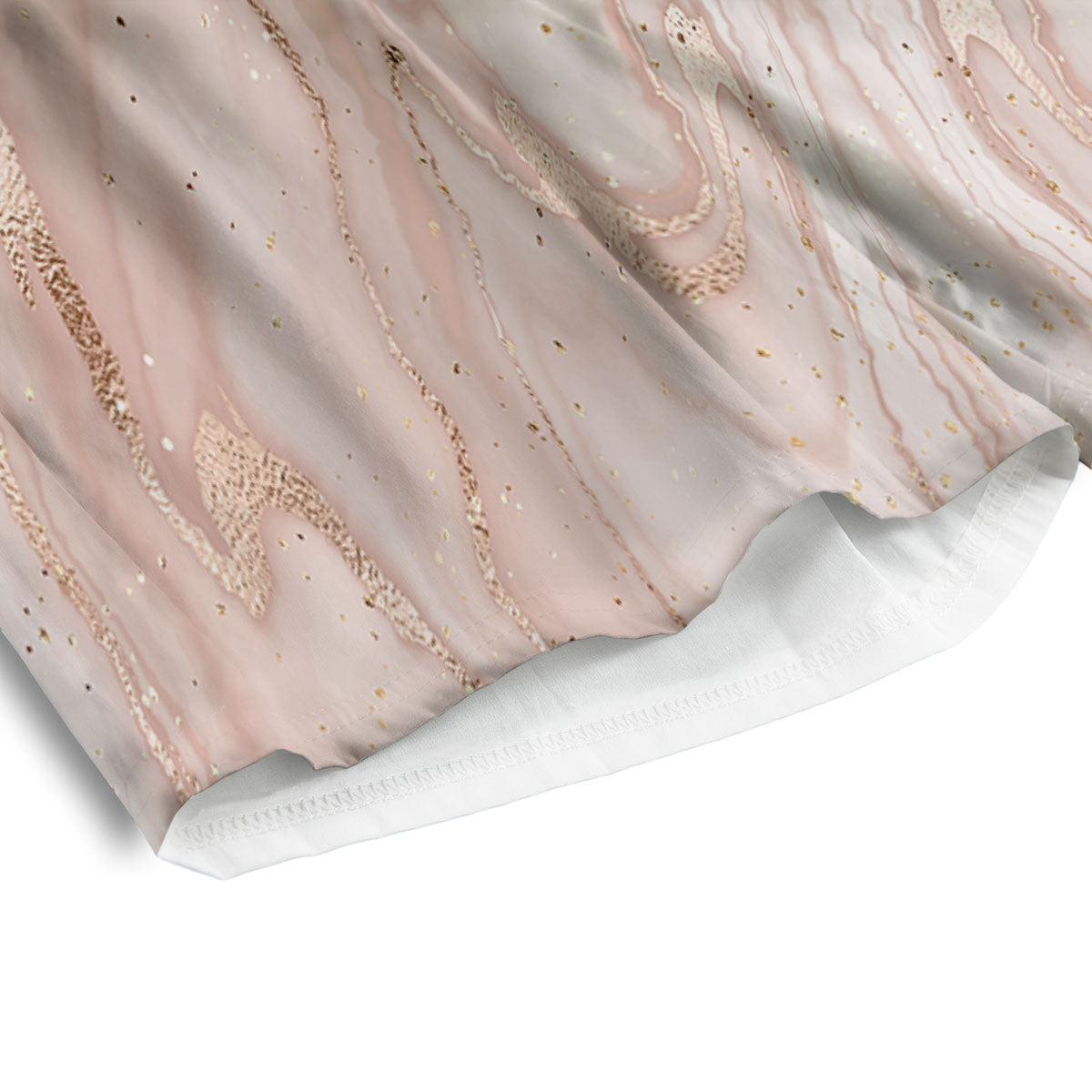 Pink Marble Print Pattern Men's Athletic Shorts