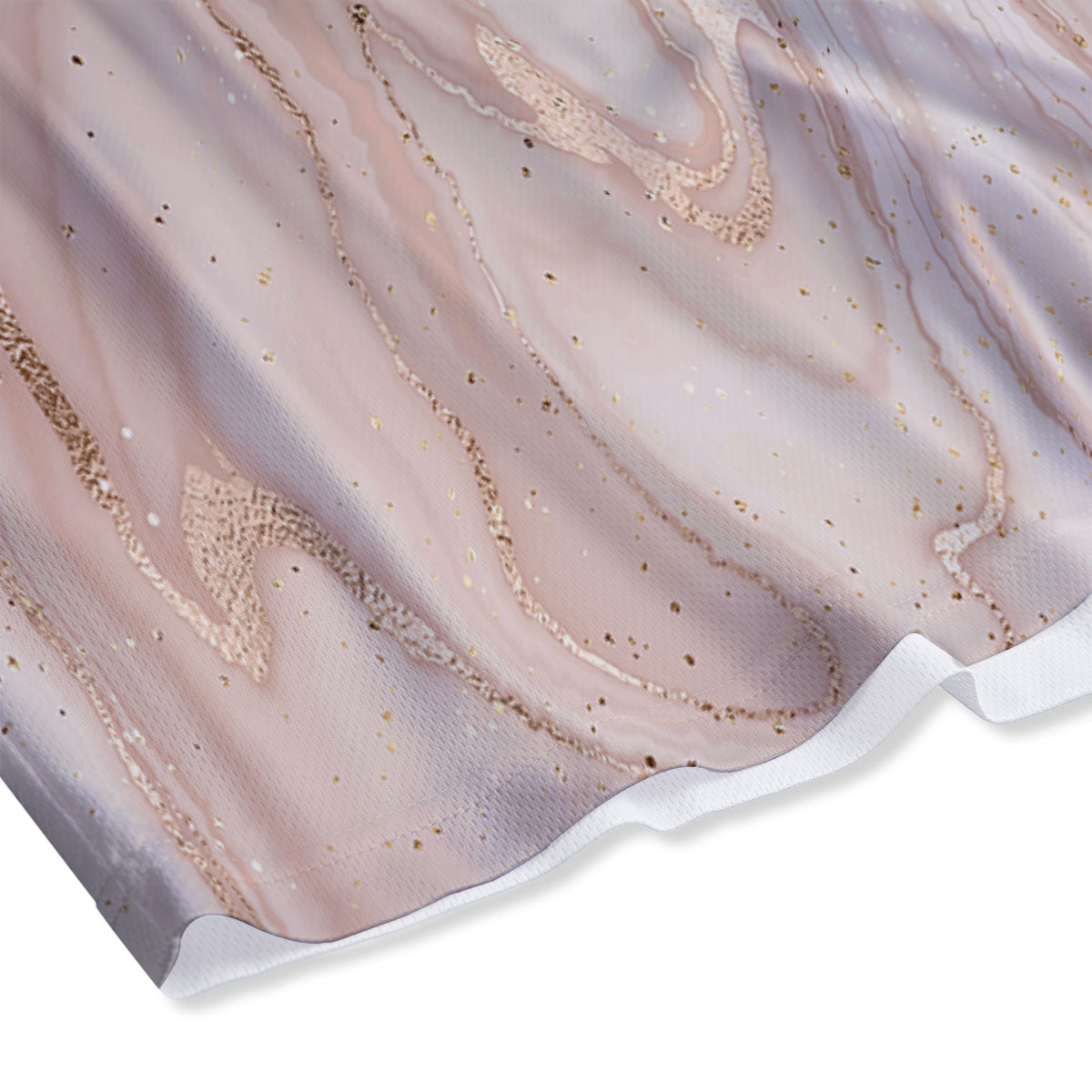 Pink Marble Print Pattern Mesh Shorts