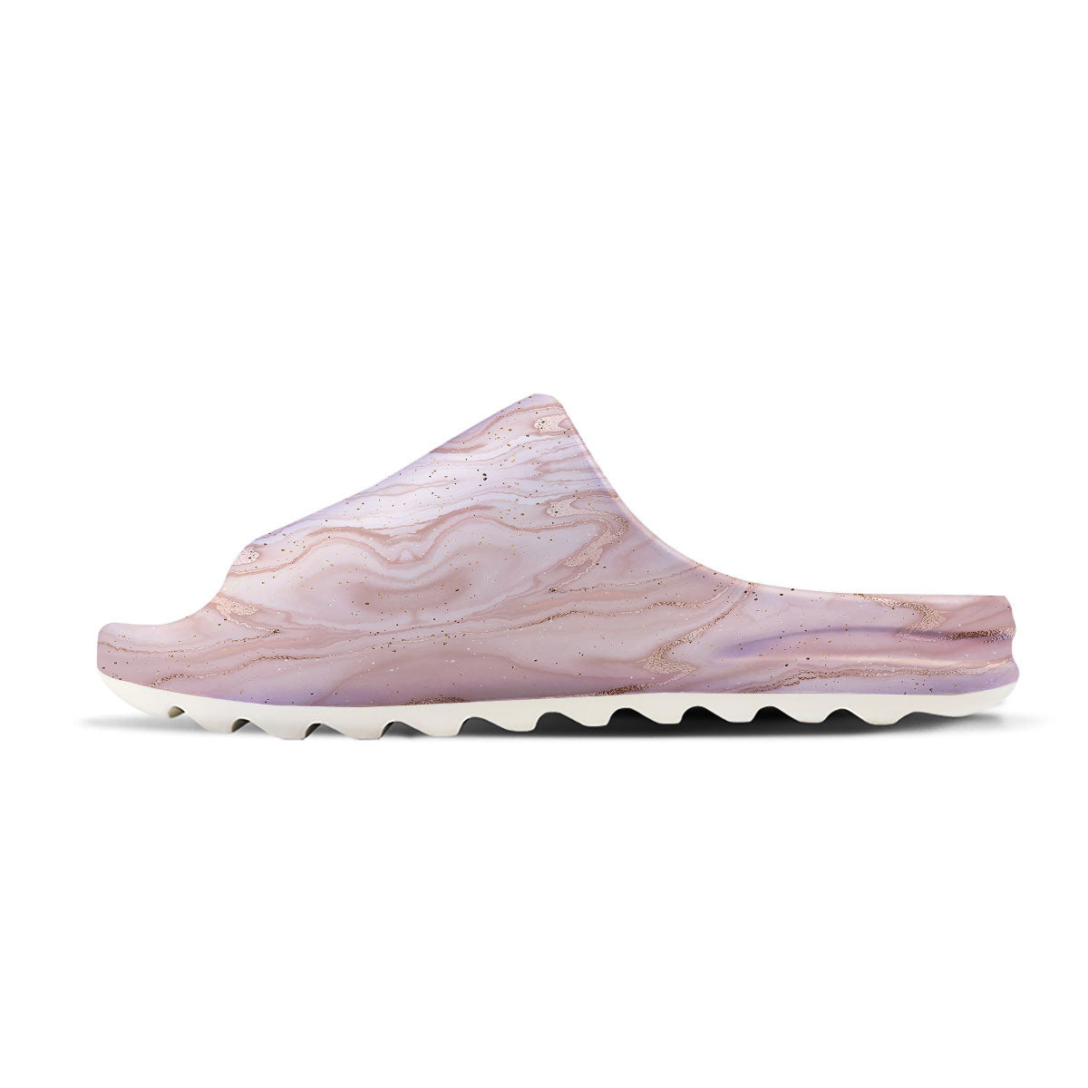 Pink Marble Print Pattern Sandals-grizzshop