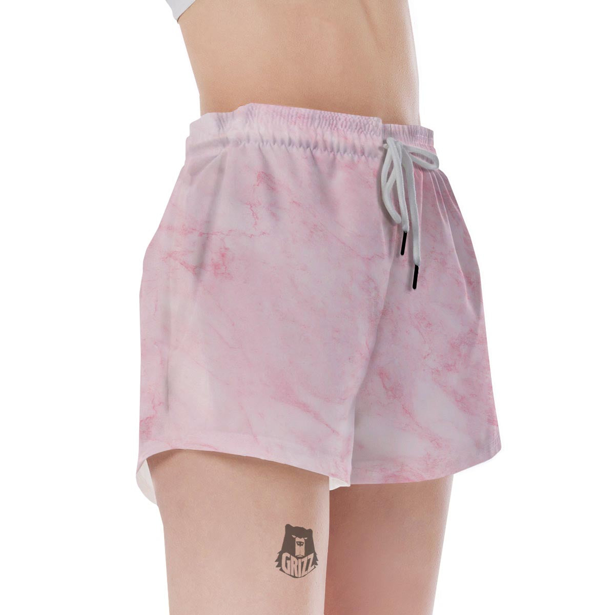 Pink Marble Women's Shorts-grizzshop