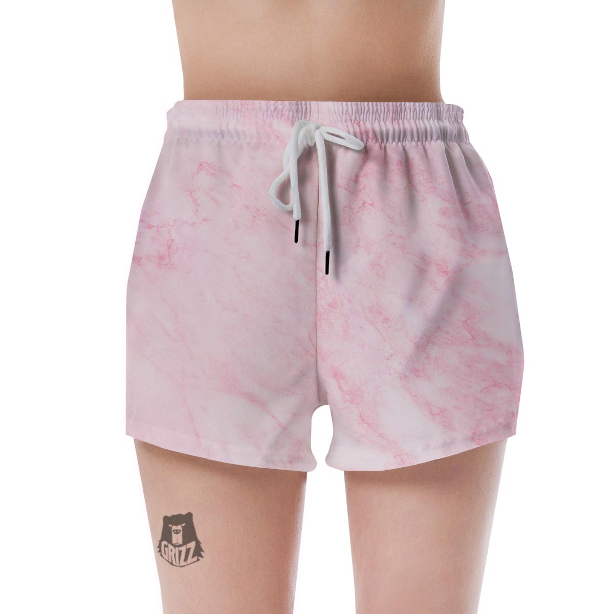 Pink Marble Women's Shorts-grizzshop