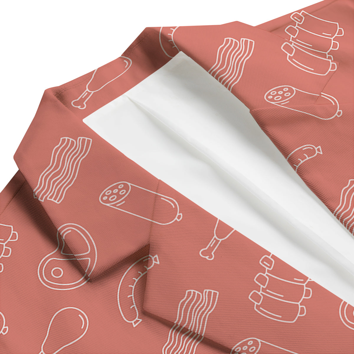 Pink Meat Beef Chicken Print Pattern Men's Blazer-grizzshop