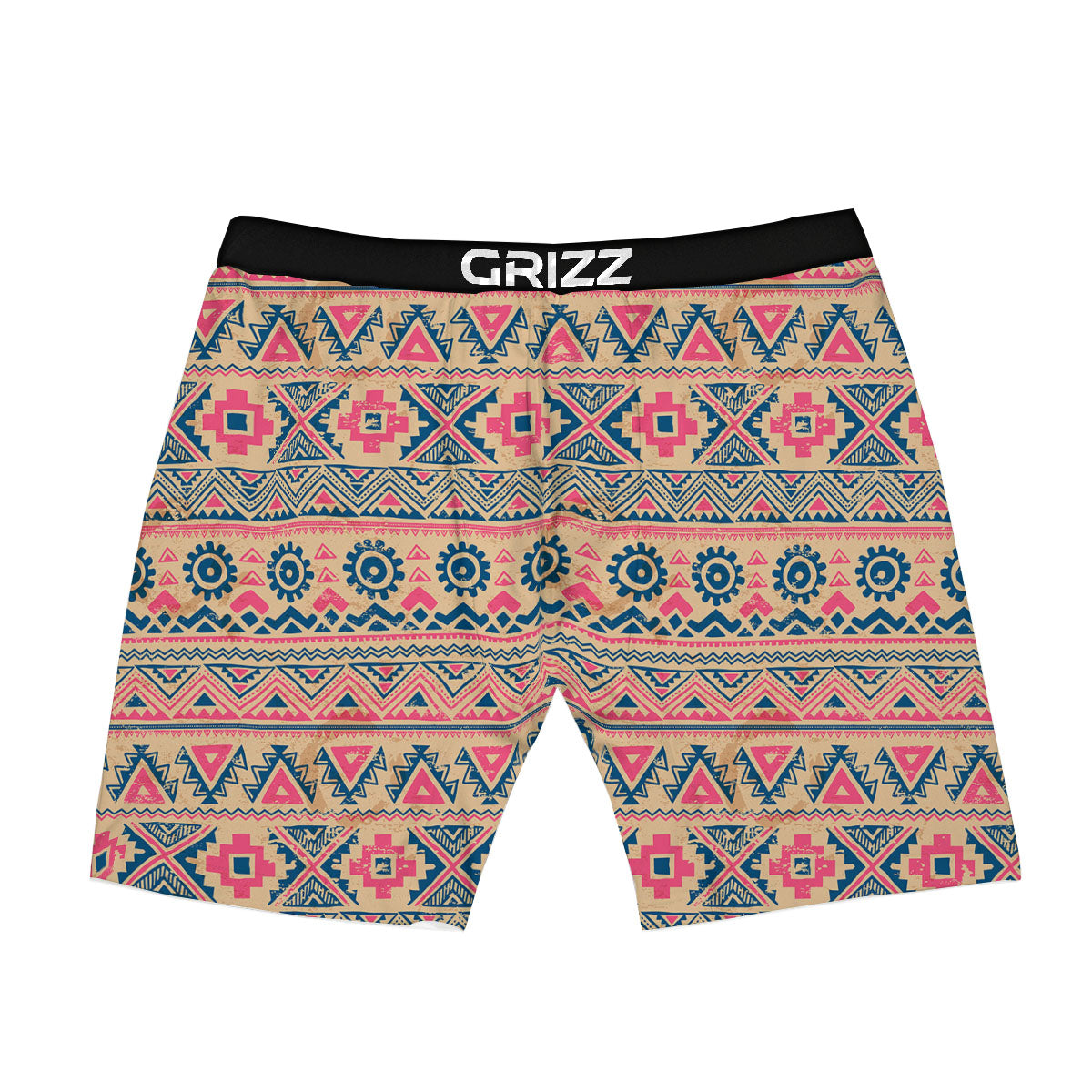 Pink Native Tribal Print Pattern Boxer Briefs-grizzshop