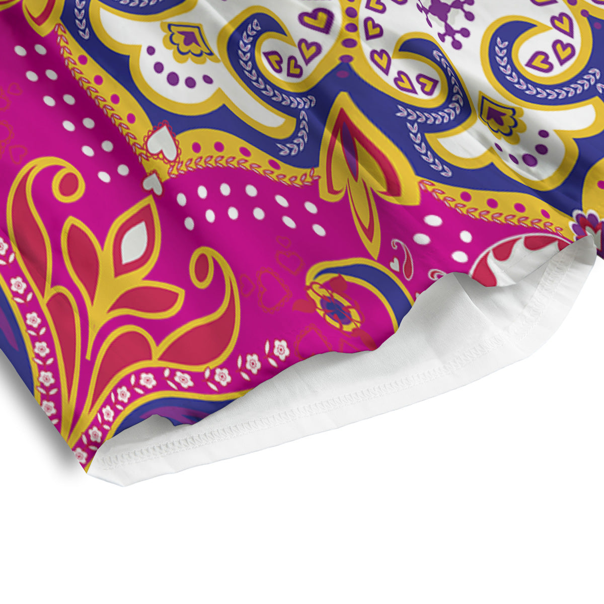 Pink Paisley And Mandala Print Men's Athletic Shorts