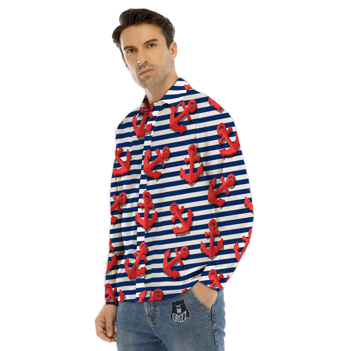 Pink Paisley And Mandala Print Men's Dress Shirts-grizzshop