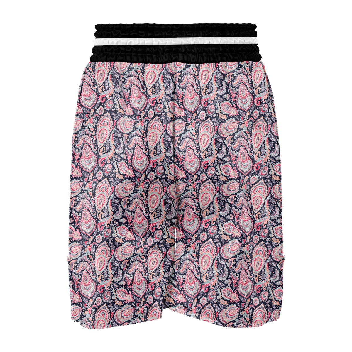 Pink Paisley Boxing Shorts-grizzshop