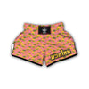 Pink Papaya Print Pattern Muay Thai Boxing Shorts-grizzshop