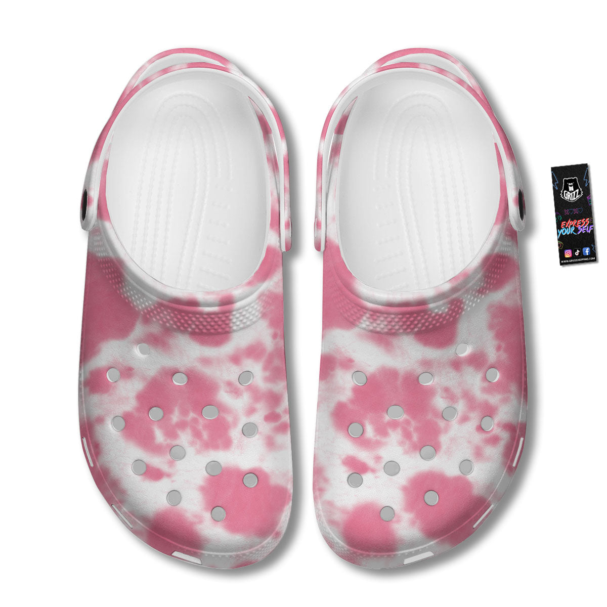 Pink Pastel And White Cow Print Clog-grizzshop