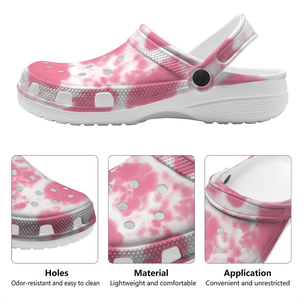 Pink Pastel And White Cow Print Clog-grizzshop
