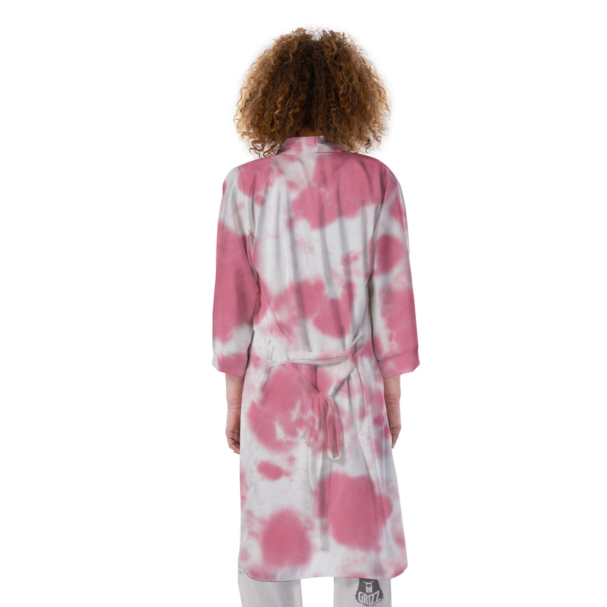 Pink Pastel And White Cow Print Kimono-grizzshop
