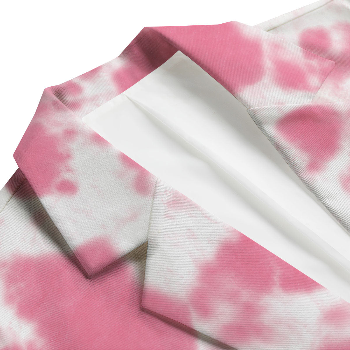 Pink Pastel And White Cow Print Men's Blazer-grizzshop