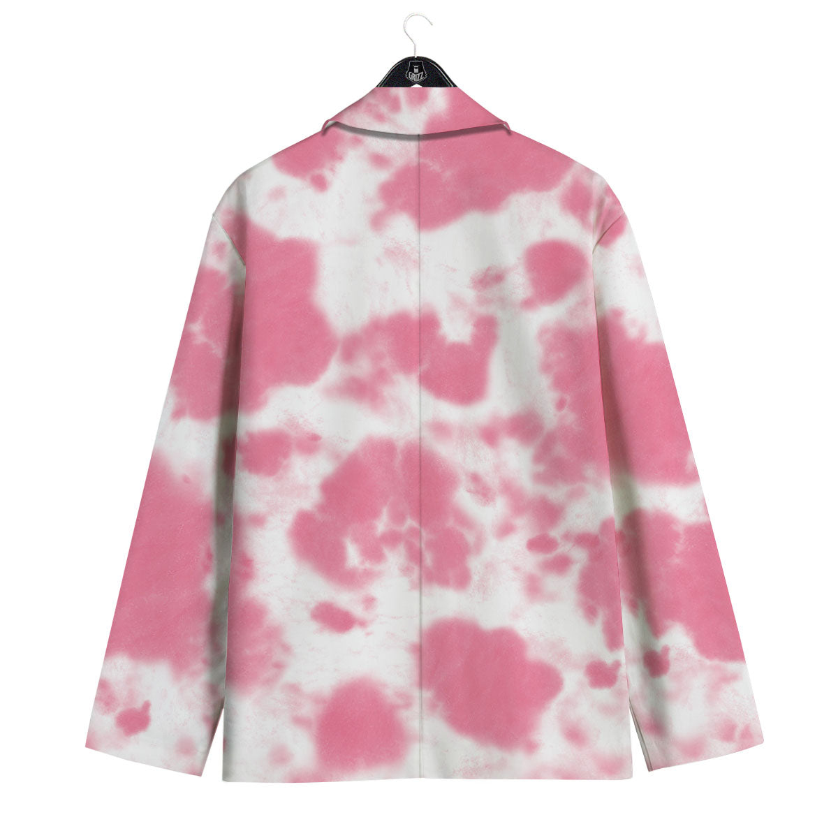 Pink Pastel And White Cow Print Men's Sport Coat-grizzshop